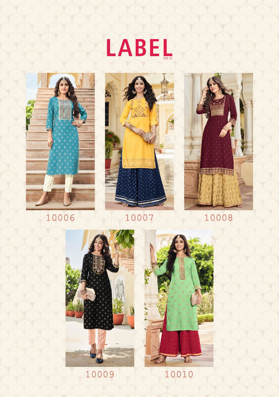 Fashion Label Vol 10 By Kajal Style Ethnic Wear Wholesale Designer Salwar Suits
